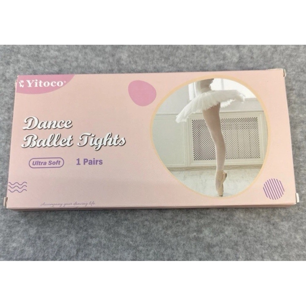 Yitoco Dance Ballet Tights White Girls Large 9-13 One Pair - Picture 3 of 5